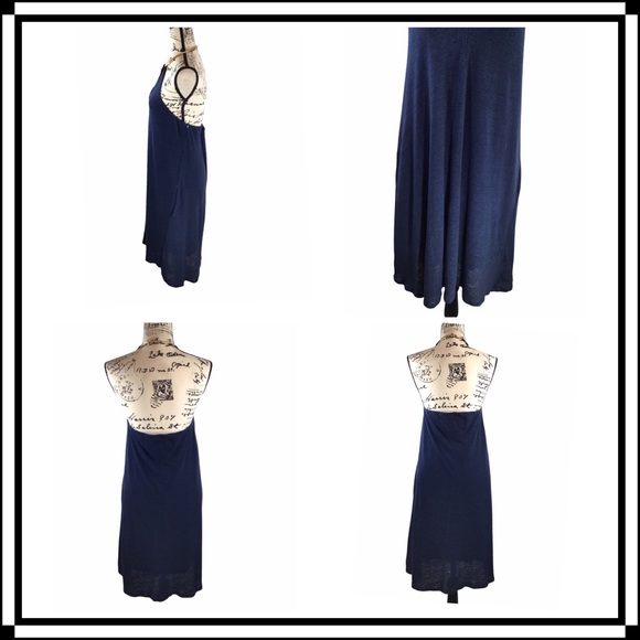 HEATHER - Halter Top Style Dress with Open-Back, Keyhole Neckline 100% Linen - Picture 16 of 16